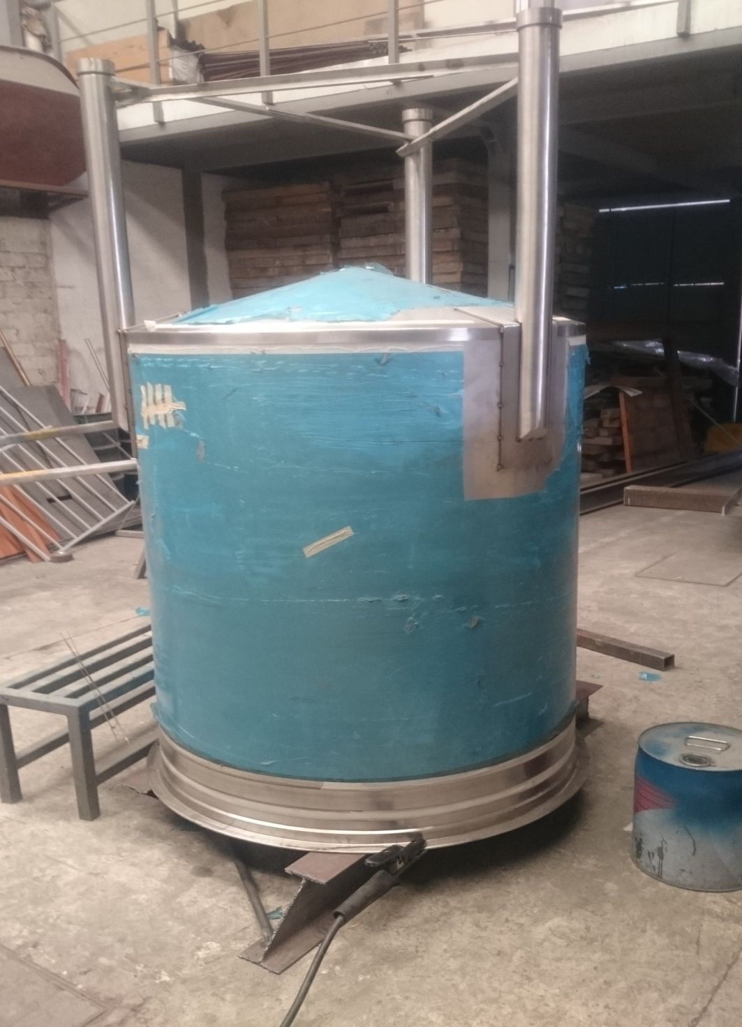 Tanque industrial fabricado en taller